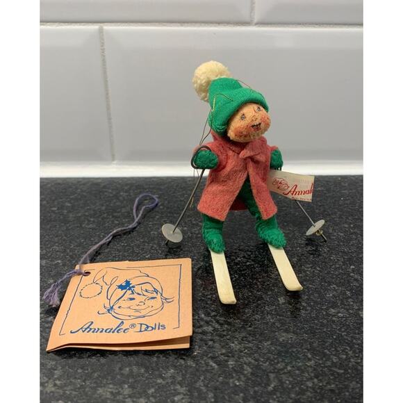 Vintage Annalee Skiing Elf‎ 1985 Pixie Christmas Gnome - Picture 1 of 10